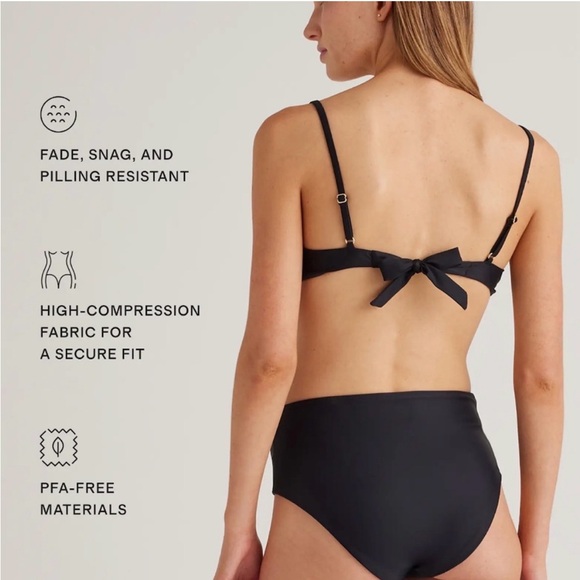 QUINCE ITALIAN HIGH WAISTED BIKINI BOTTOM SIZE XS - Picture 4 of 10